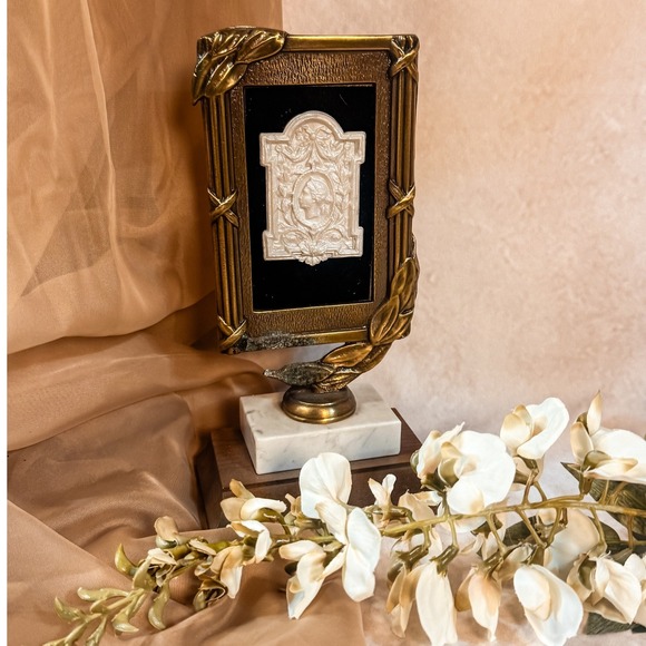 Handmade Clay Art on a‎ Vintage Trophy